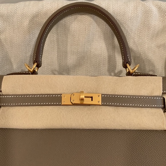 Hermes Epsom Kelly Sellier 25 Etoupe - Picture 3 of 6